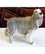 Spaniel porcelain figurine Souvenirs handmade figurine Dog hand painted - $80.69 CAD