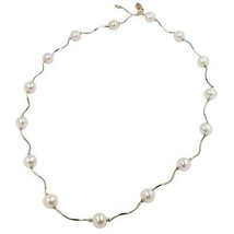 14KT Yellow Gold Freshwater Cultured Pearl Necklace - $512.42