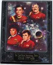 Star Trek Cast Signed Plaque X4 - Fab Four - G. Takei, J. Doohan, N. Nichols + - $459.00