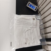 Shein Women’s White Cotton Blend Frayed Denim Skirt Size Large  image 7