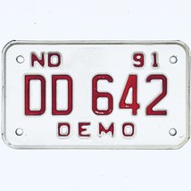 1991 United States North Dakota Demo Special License Plate DD 642 - £10.39 GBP