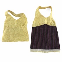 Handmade 18&quot; Doll Yellow Halter Top Shirt And Dress Fits American Girl C... - $9.46