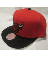 NWT NBA Mitchell &amp; Ness Snapback Hat - Chicago Bulls OSFM Red/Black Brim... - £27.56 GBP