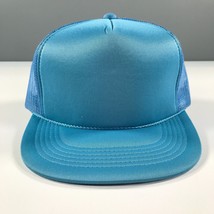 Vintage Truckerhut Hellblau Krempe Flach Netz Dome Snapback Youngan Outd... - $11.86