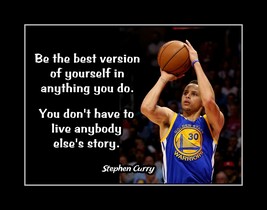 Stephen Curry Inspirational Basketball Quote Poster Print Gift Be Your Best - £18.16 GBP+
