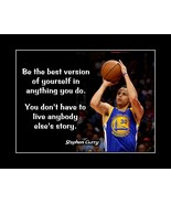 Stephen Curry Inspirational Basketball Quote Poster Print Gift Be Your Best - $31.51 CAD+