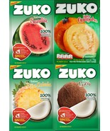 ZUKO Many Flavors No Sugar Needed Makes 2 Liters Of Drink Mix 15g From M... - £2.75 GBP