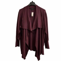Lane Bryant Womens Cardigan Womens 26/28 Purple Open Front Knit Dolman S... - $25.86