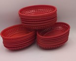 30 Restaurant Fry Baskets Red Plastic Fast Food Bread SiLite Syscoware  - $24.18
