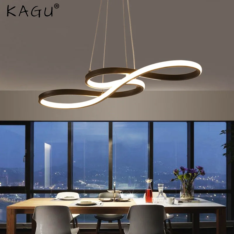 Andelier creative aluminum circle round living room bedroom dining room ring chandelier thumb200
