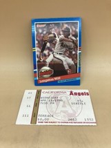 Mark Langston &amp; Mike Witt No Hitter Ticket Stub 1990 Angels-Seattle 4/11/90 Card - £232.75 GBP