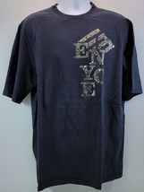 Vintage Men&#39;s Enyce Clothing Co. Black Cotton T-Shirt XL Studded Logo - $19.79