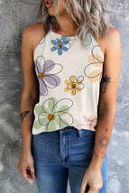 Printed Round Neck Tank - $28.70