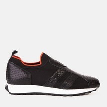 The Aslan Black Knitted & Leather Men Sneaker image 7