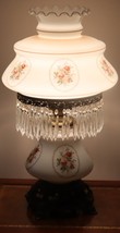 Hurricane Gone with the Wind table lamp with crystal prisms - $787.05