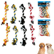 8 Pc Tough Rope Chew Toy Knots Indestructible Cotton Rope Dog Tug Teeth Cleaning - £14.38 GBP