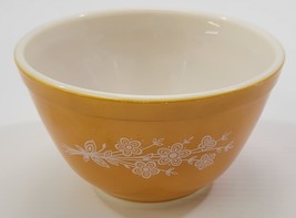 *CB1) Vintage Pyrex Butterfly Gold Orange Brown Nesting Round Bowl 401 750 ml - $29.69