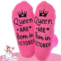 Ao Yee ZGL Queen ARE Born October Women Socks Funny Birthday Gifts - $190.10 MXN