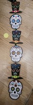 New ! Halloween Decoration Sign Day Of The Dead Sugar Skulls - $9.90