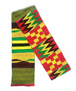 Asante Kente Handwoven Scarf School Sash Wedding Stole African Art Texti... - £23.44 GBP