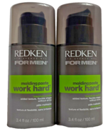 2X Redken for Men  Work Hard Molding Paste 3.4 oz Each - £63.58 GBP