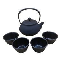 Japanese Tetsubin Kettle Cast Iron Hobnail Teapot Stainless Steel Infuser 4 Cups - £48.99 GBP