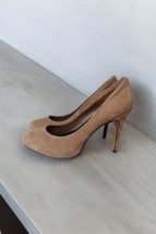 Dolce Vita Suede Stiletto Pumps Shoes Size 7 Tan Career Party Club Cushi... - £14.15 GBP