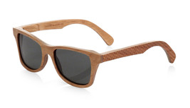 Shwood Canby Polarized Wood Sunglasses Houndstooth Frame Grey Lens Made in USA - £146.51 GBP