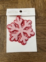 Wondershop Gift Topper Pink And Red Snowflake - $9.78