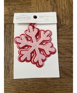 Wondershop Gift Topper Pink And Red Snowflake - £7.63 GBP