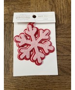 Wondershop Gift Topper Pink And Red Snowflake - $186.17 MXN