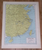1949 Map Of Eastern China Beijing Shanghai / Verso Singapore Indonesia Asia - £21.98 GBP