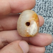 Antique old Middle Eastern Marble Stone Stamp bead  Amulet - $43.65