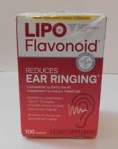 LIPO Flavonoid Reduces Ear Ringing 100 Caplets EXP 01/2027 Brand New - £22.42 GBP