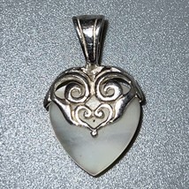925 Rose Quartz Pendant Heart Shaped - £12.50 GBP