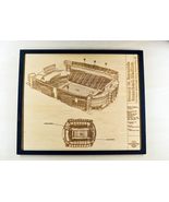 Razorback Stadium Fayetteville Arkansas Blueprint Wood Art, Framed Stadi... - $40.17 CAD