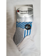 Champion Women&#39;s Ankle Socks 6 Pair Performance X-Temp Pink Blue Gray Si... - £10.63 GBP