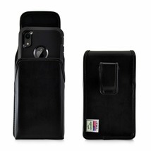 I Phone 12 Mini Fits Otterbox Defender Vertical Belt Case Black Leather Belt Clip - $37.99