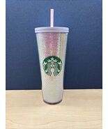 Starbucks 2020 Holiday Exclusive White Pink Sequins Shift 24 oz Cold Cup... - $24.75