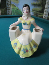 1940S Weil Ware California, Figurine Art Pottery Planter 4028, Lady Vase 8 1/2&quot;  - £58.39 GBP