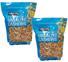 2 Packs  Kirkland Signature Fancy Whole Unsalted Cashews Premium Nuts 2.5 lb - £41.28 GBP