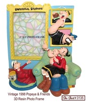 Popeye &amp; Friends Picture Frame 3D Universal Studios Resin Frame 3x5 photos - £27.93 GBP
