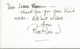 Rex Reed Signed 3x5 Index Card Note - £15.45 GBP