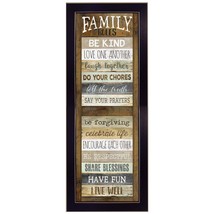 Family Rules Shutter 1 Black Framed Print Wall Art - $2,548.01 MXN