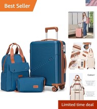 Lightweight Navy Carry On Luggage Set with TSA Security &amp; Organizational... - $1,961.42 MXN