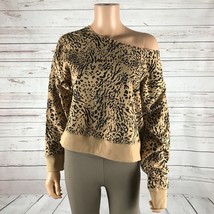 JENNI Animal Print Cotton French Terry Lounge Sweatshirt NWT Small - $11.30