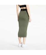 Reebok x Cardi B 1X Ribbed Midi Athletic Skirt Green Black Women’s - $34.19 CAD