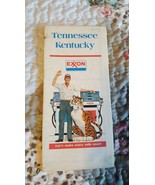 1977 EXXON OIL Road Map KENTUCKY TENNESSEE Nashville Lexington Louisvill... - $3.95