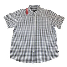 Gap Shirt Mens XL Blue White Check Plaid Button Up Short Sleeve Preppy N... - $24.99
