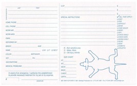 MPP White Klip Kards Dog Grooming Kennel Card Diagram Info Checklist 5 x 8 100 C - £25.33 GBP+